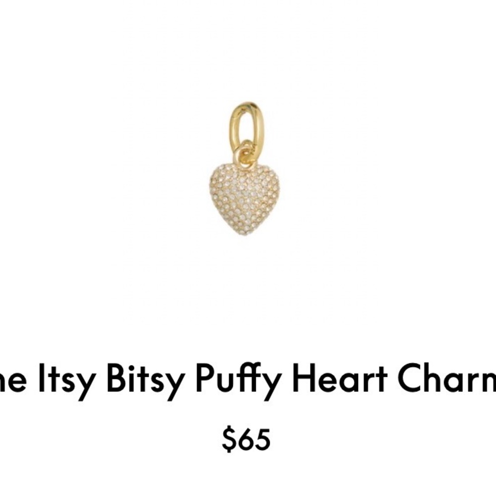 Roxanne Assoulin The Itsy Bitsy Puffy Heart Charm pave firm price